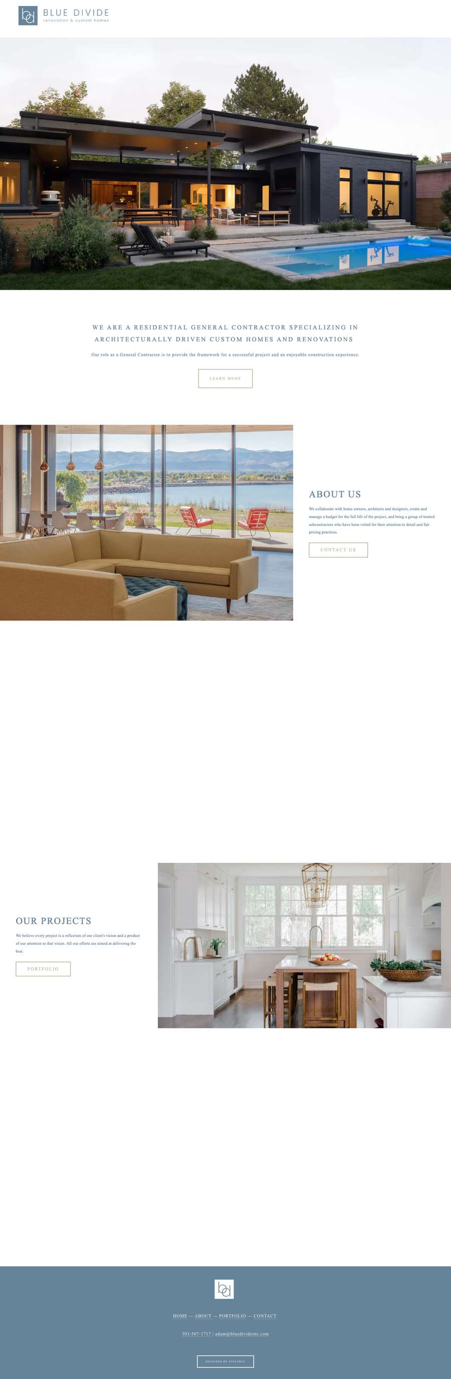 Real premium contractors website design
