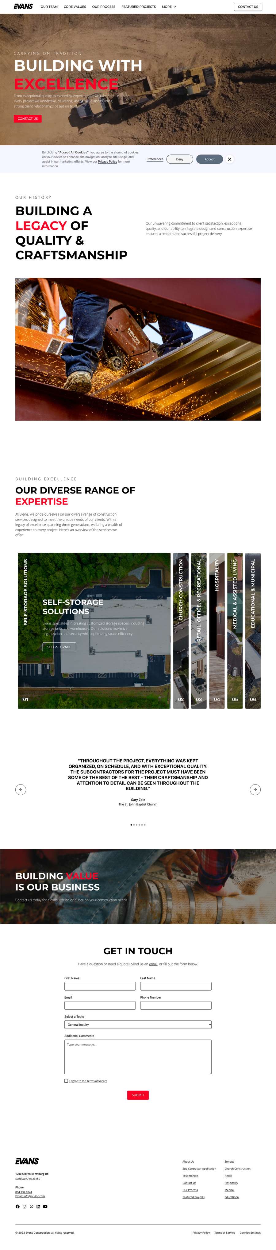 Real premium contractors website design