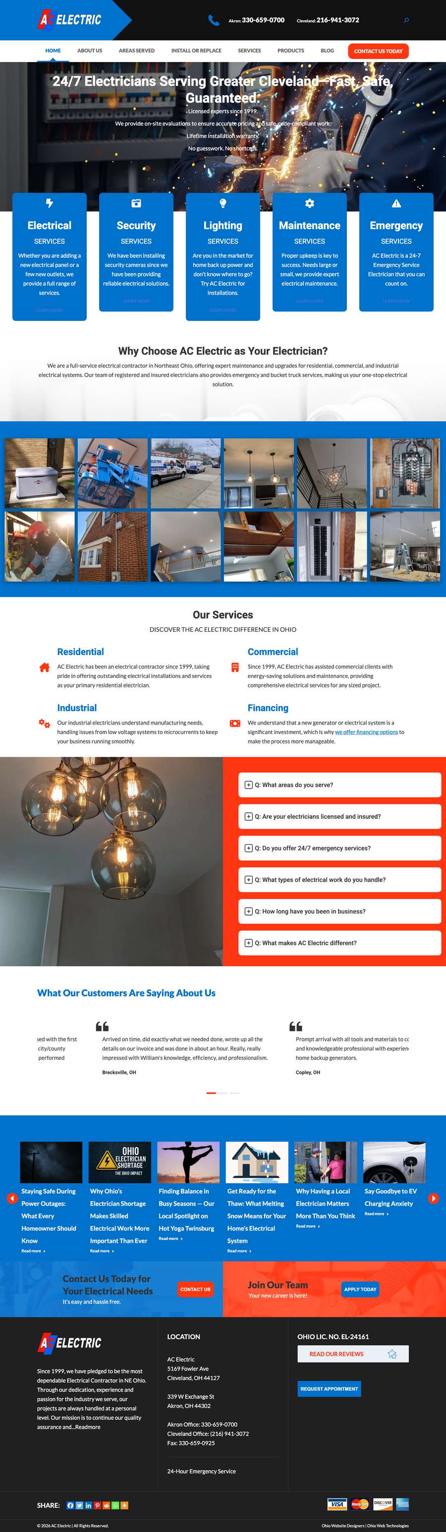 Real premium electricians website design