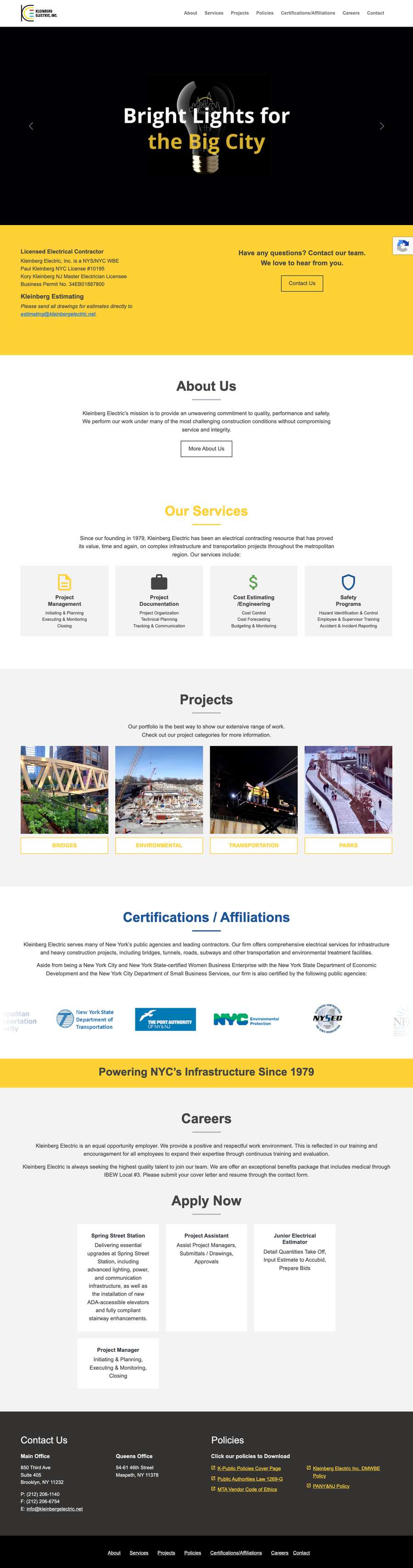 Real premium electricians website design