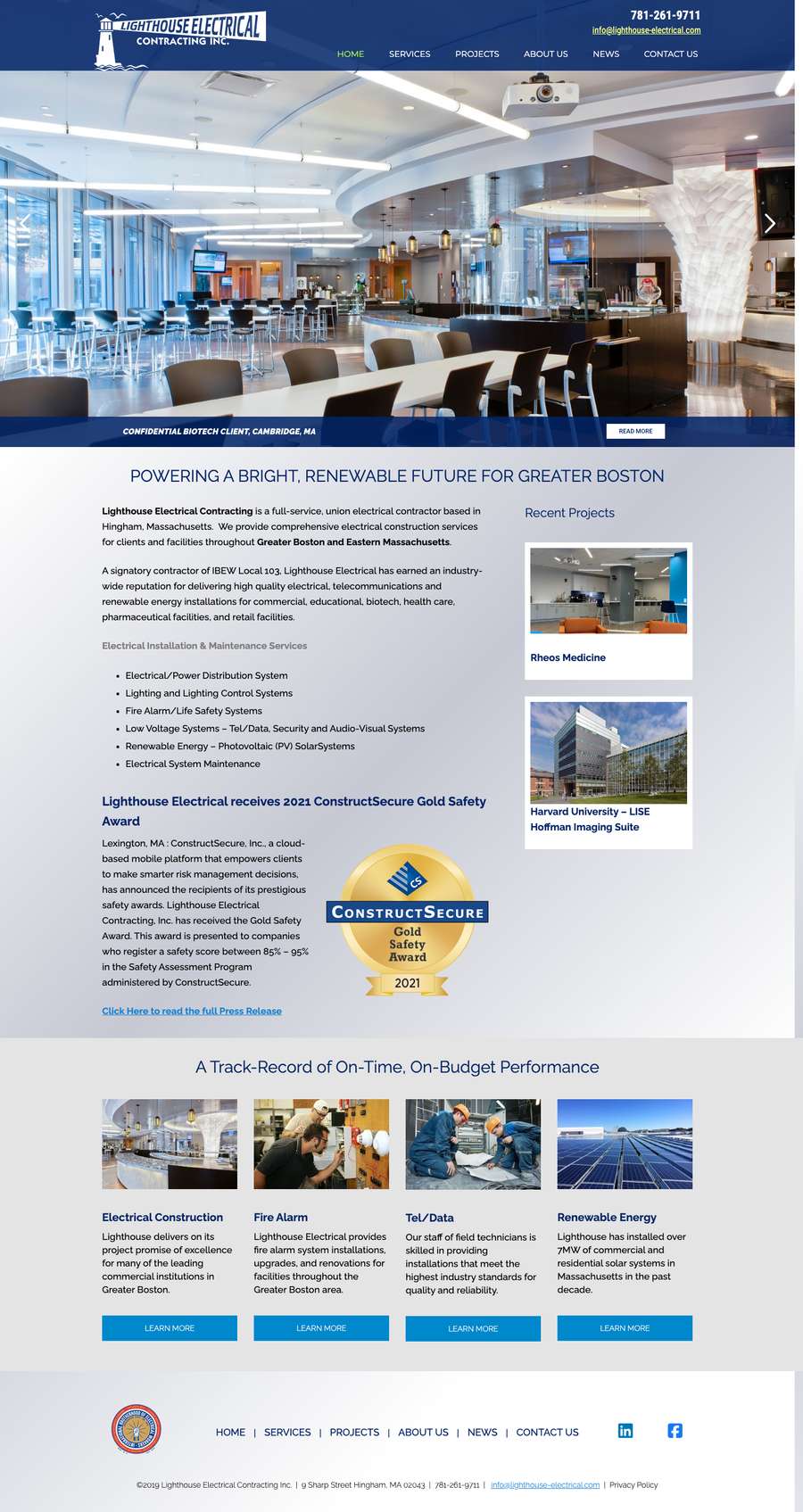 Real premium electricians website design
