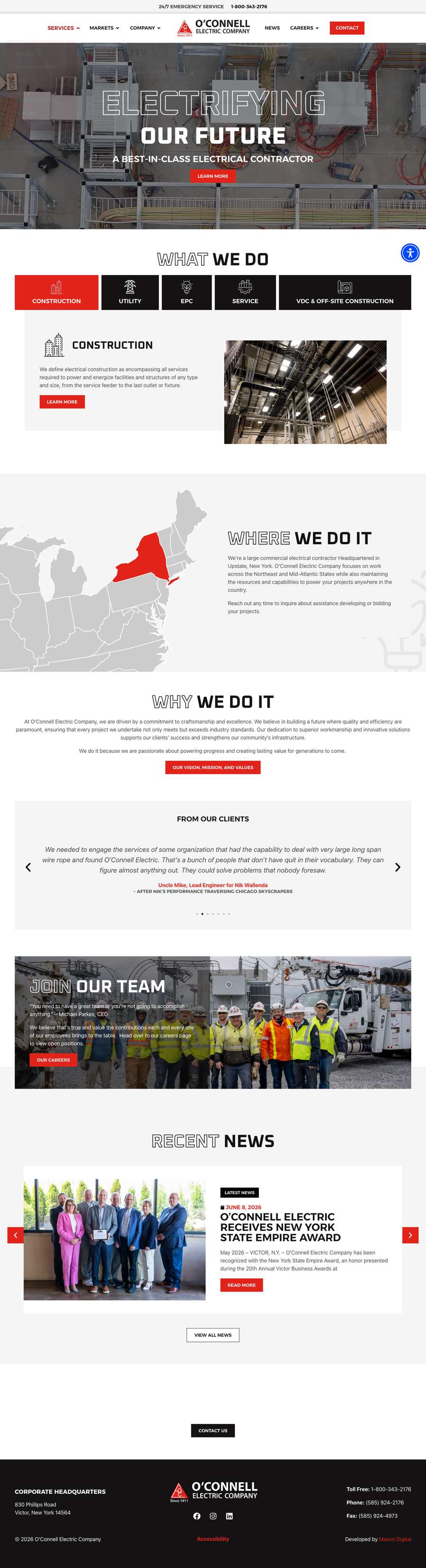 Real premium electricians website design