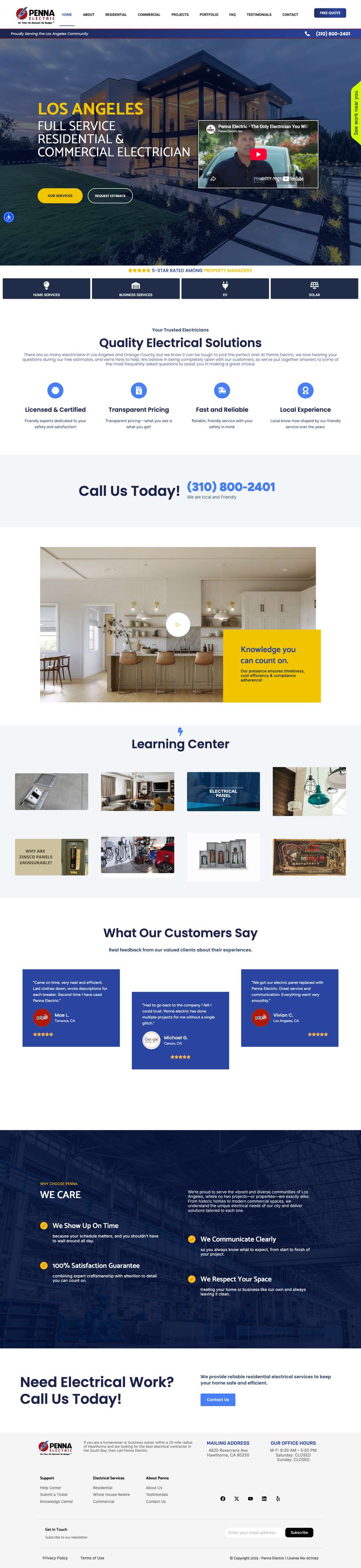 Real premium electricians website design