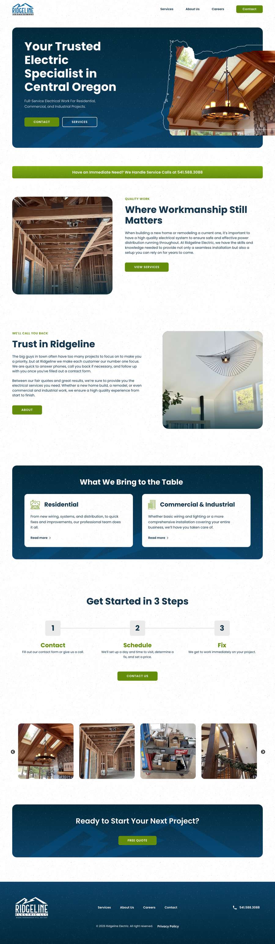 Real premium electricians website design