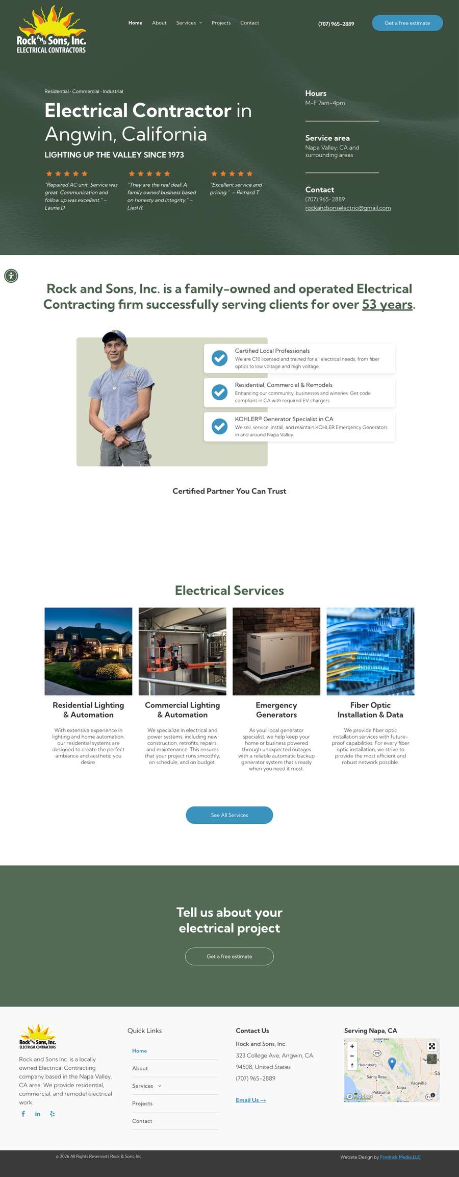 Real premium electricians website design