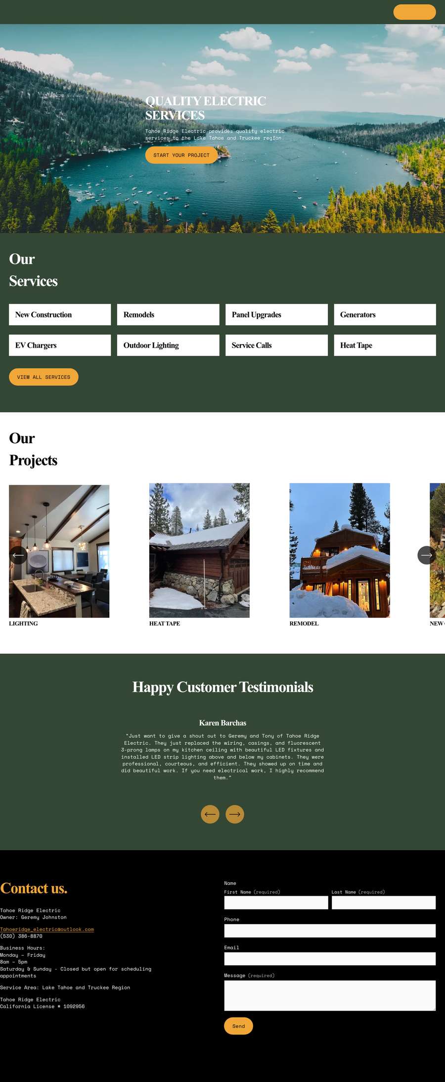 Real premium electricians website design