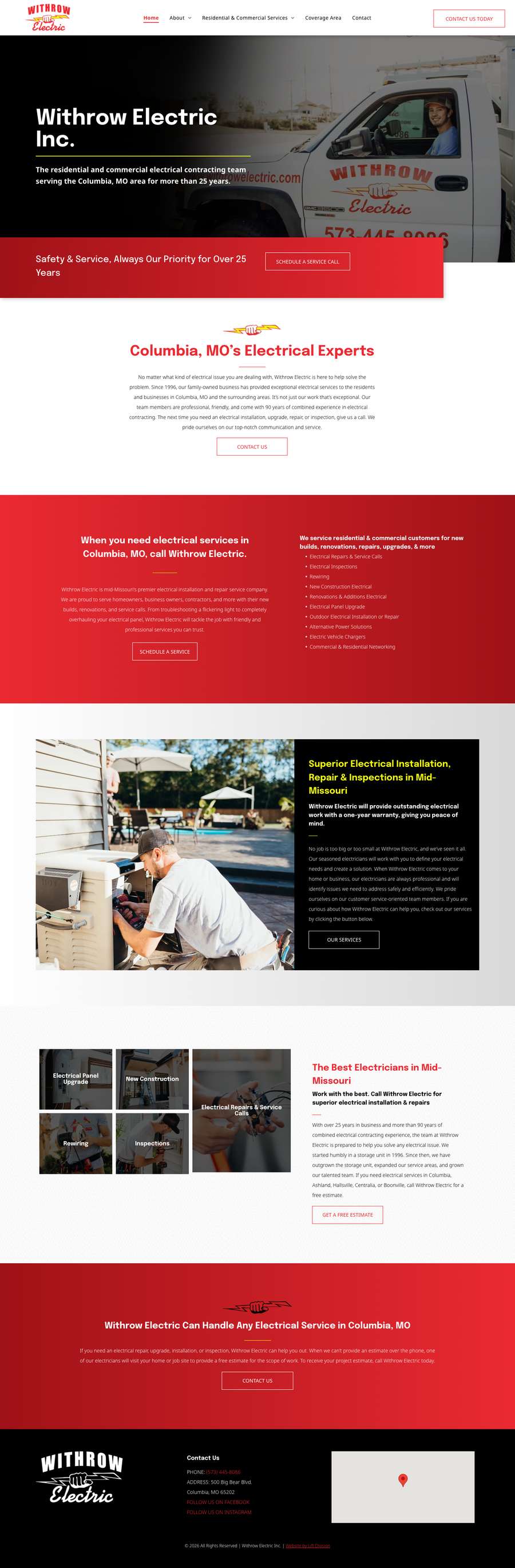 Real premium electricians website design