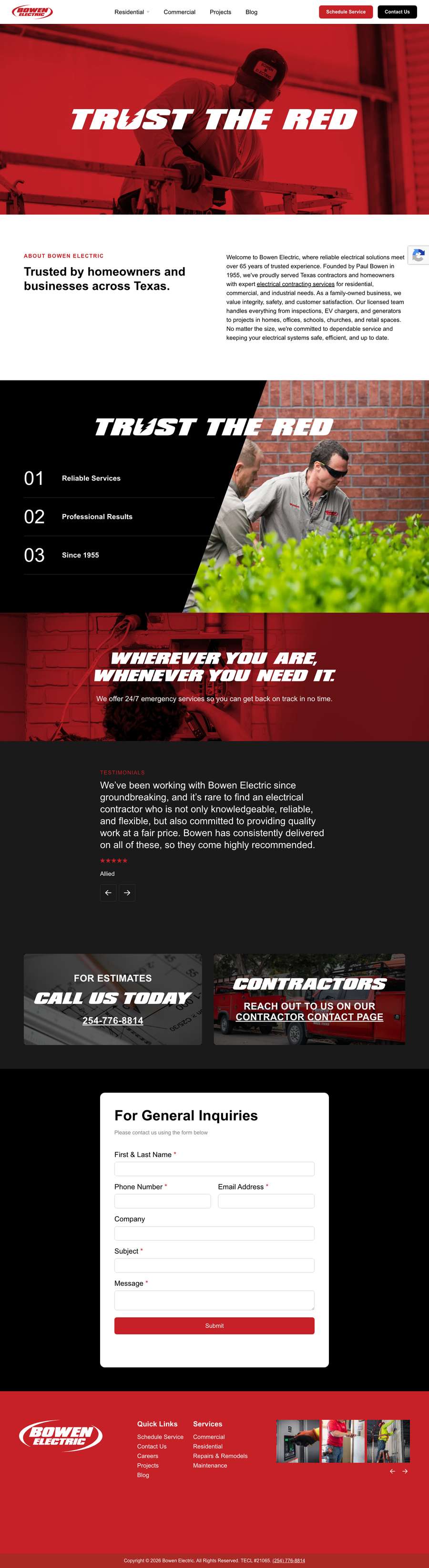 Real premium electricians website design