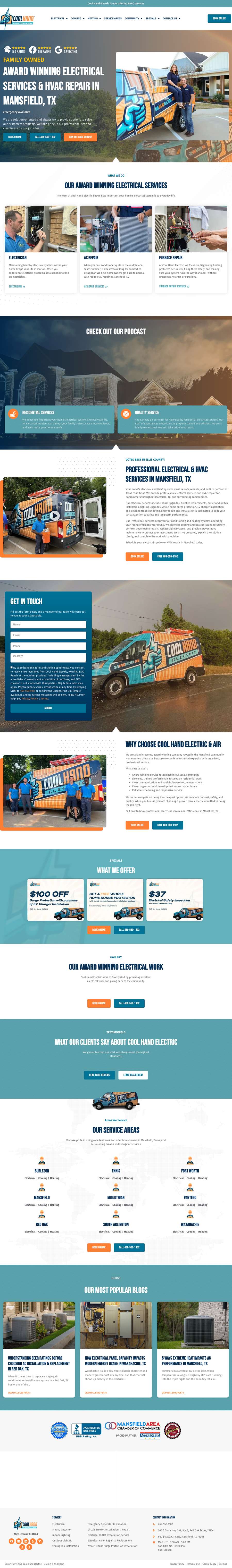Real premium electricians website design