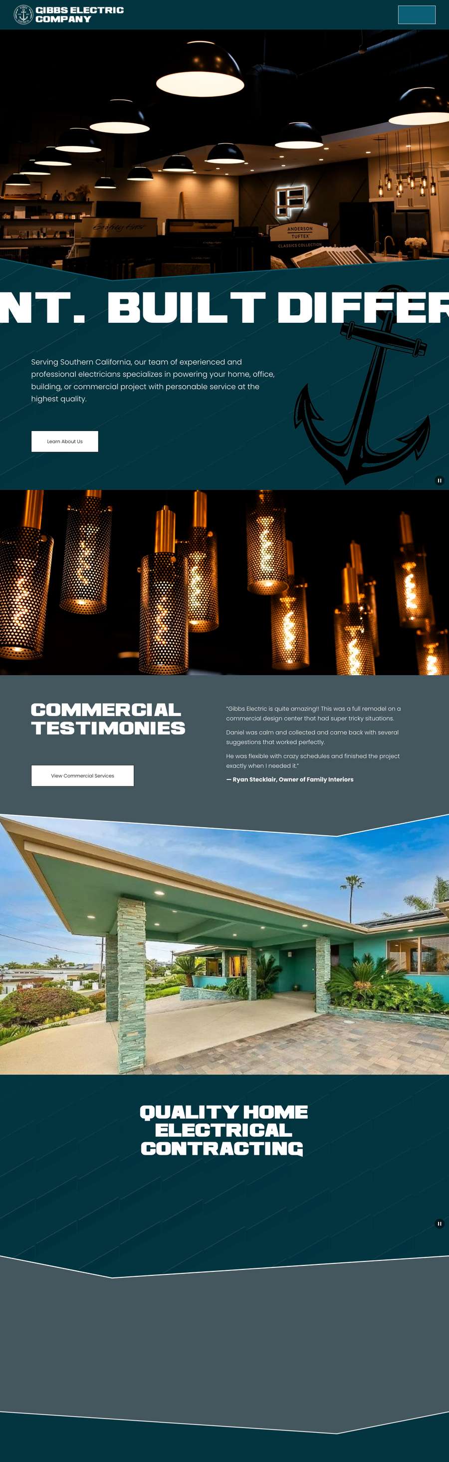 Real premium electricians website design