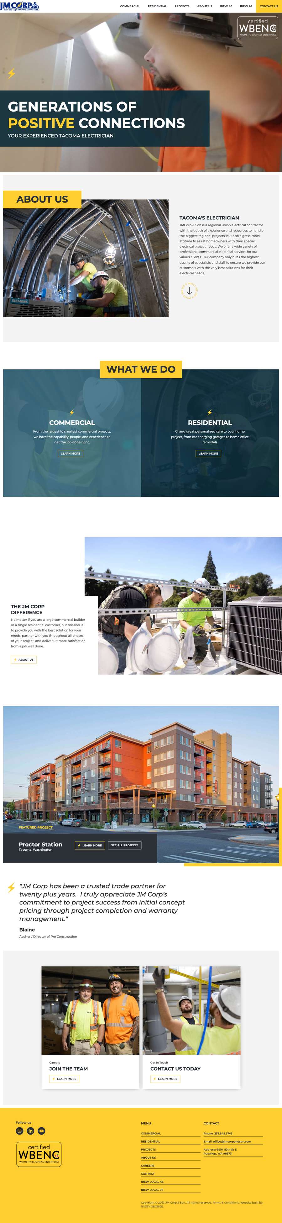 Real premium electricians website design
