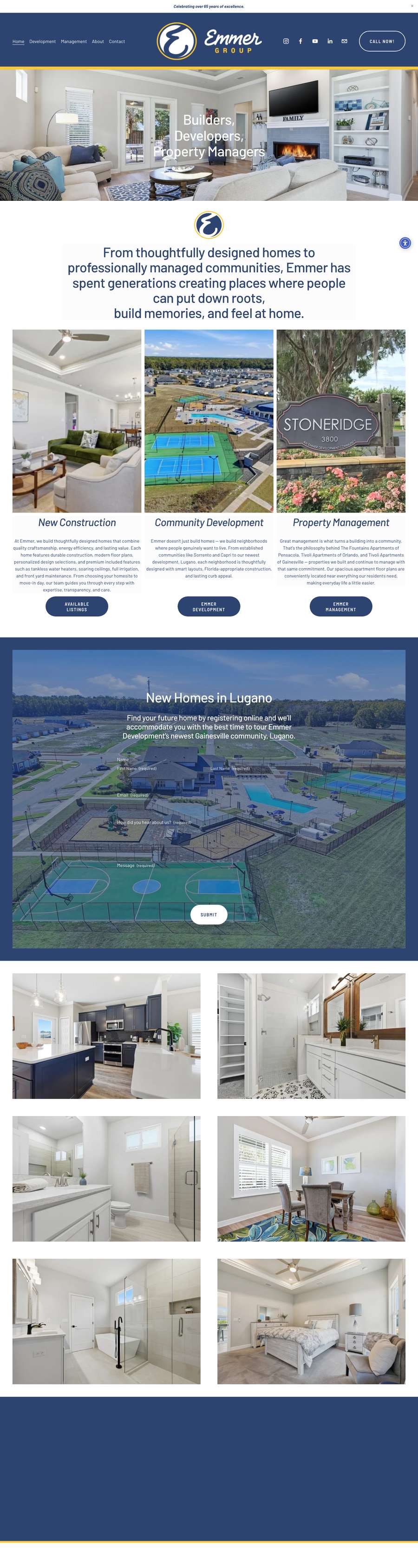 Real premium homebuilders website design