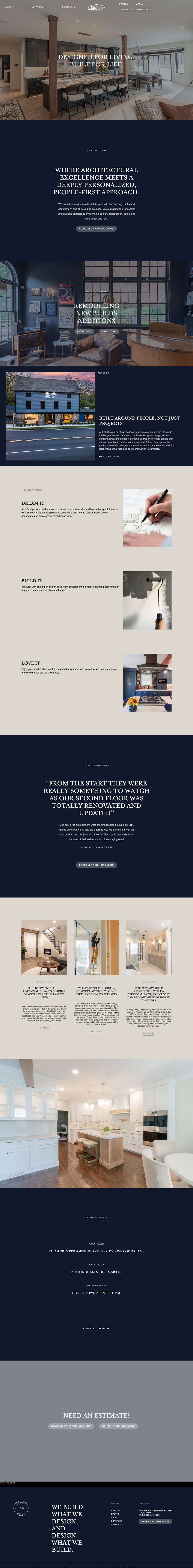 Real premium homebuilders website design
