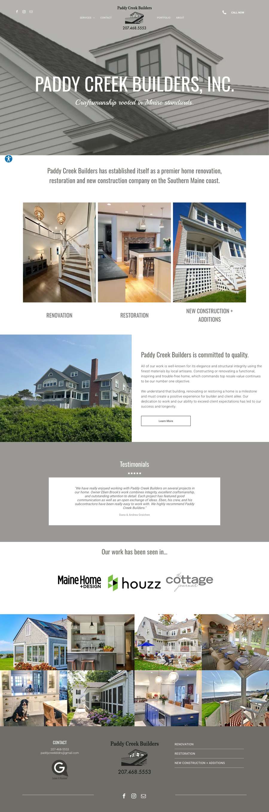Real premium homebuilders website design