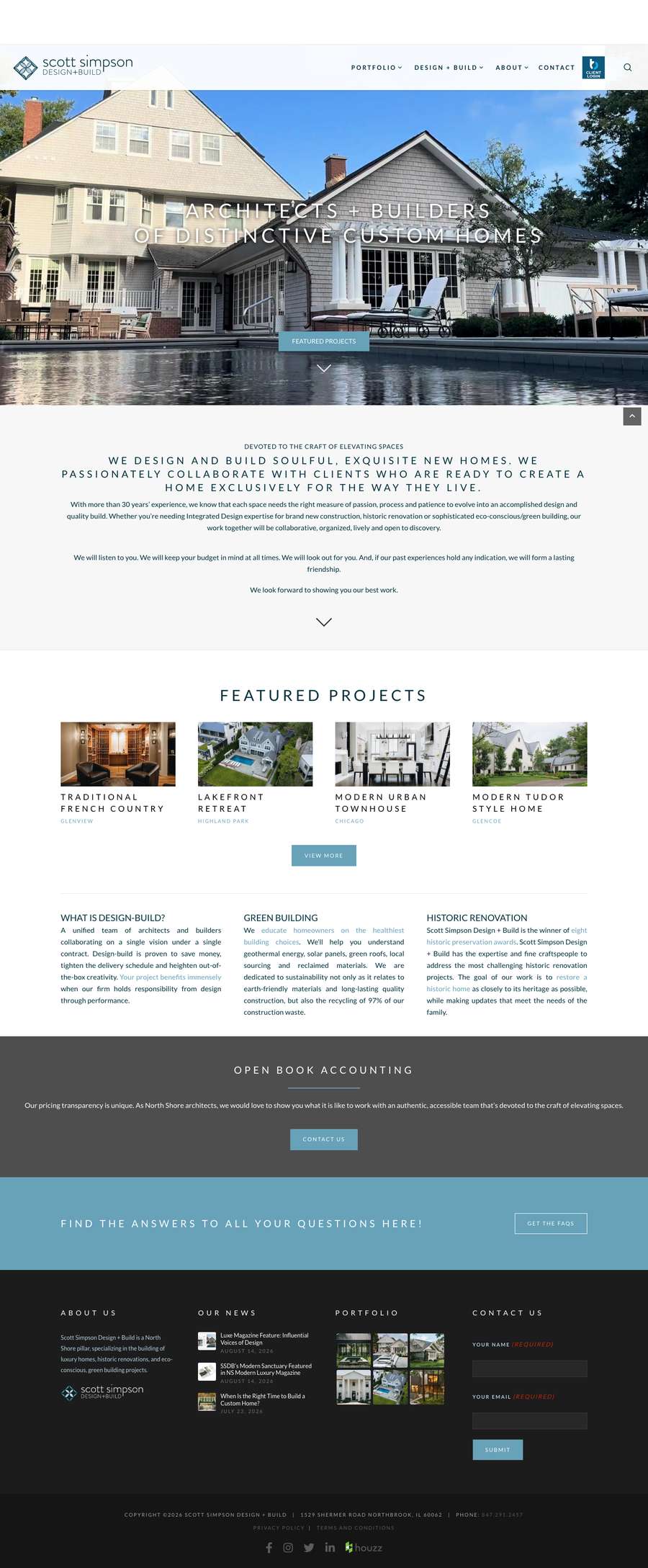 Real premium homebuilders website design
