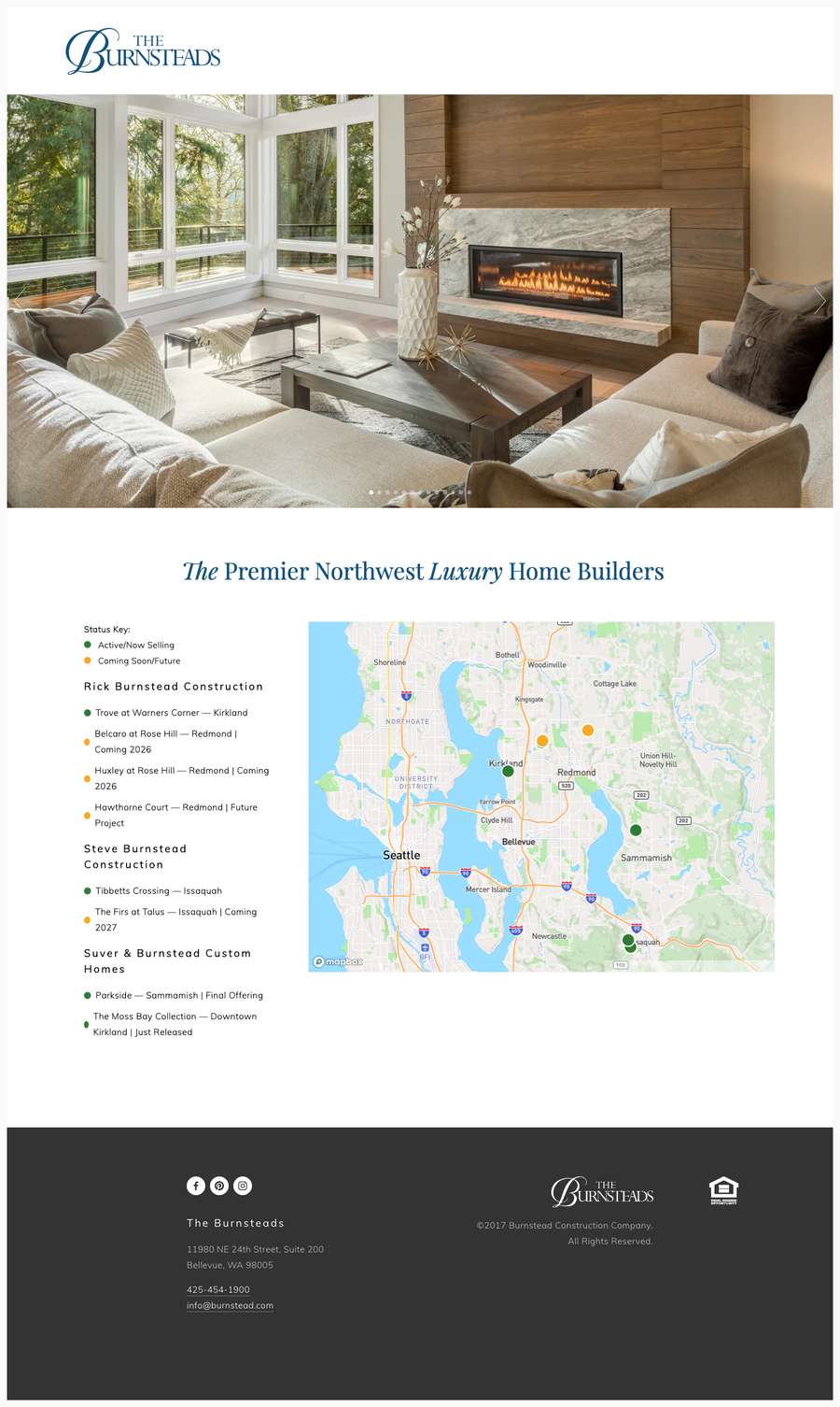 Real premium homebuilders website design