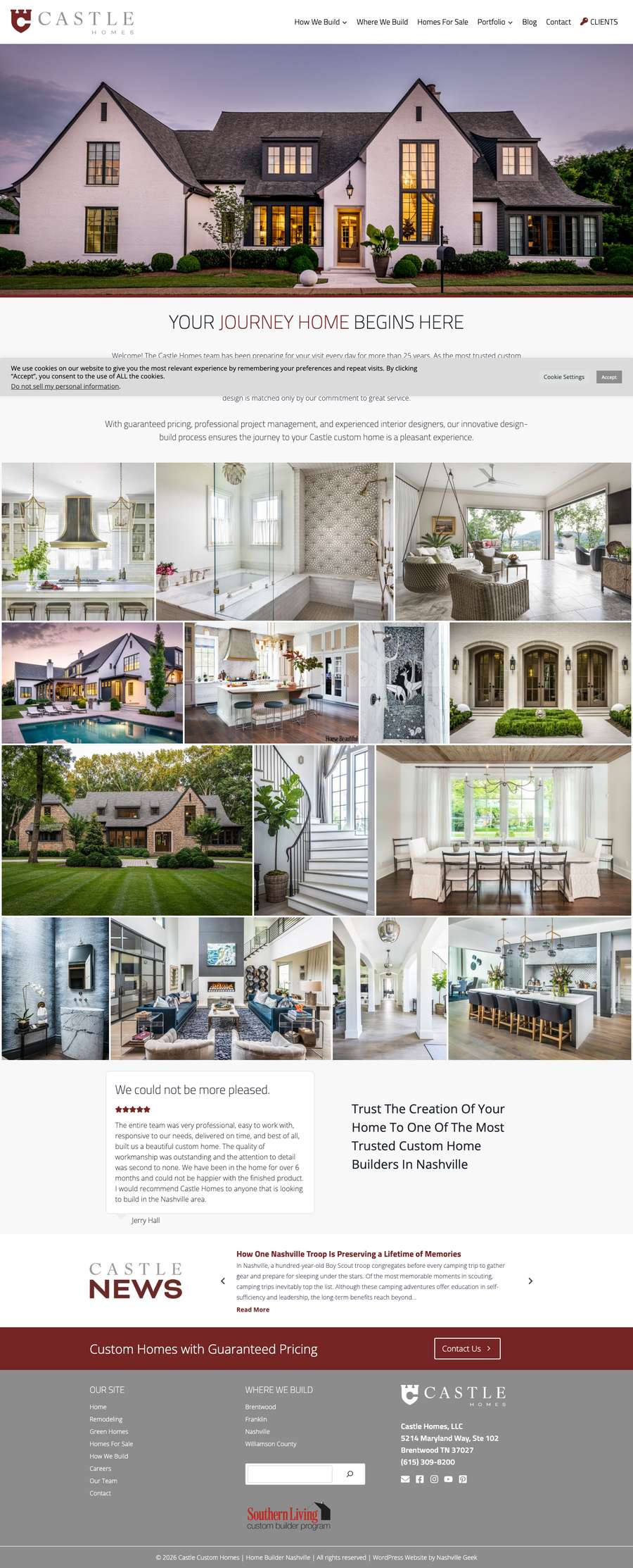Real premium homebuilders website design