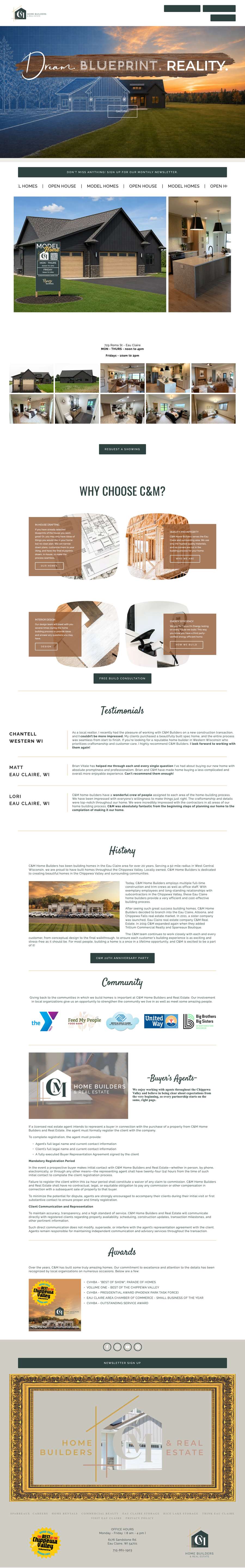 Real premium homebuilders website design