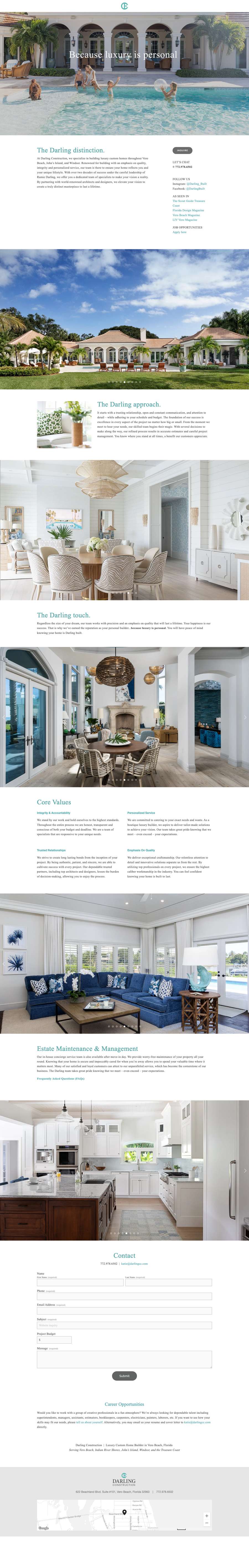 Real premium homebuilders website design