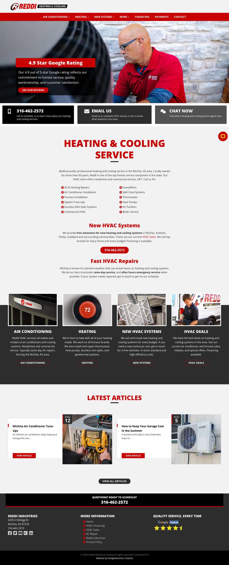 Real premium hvac website design