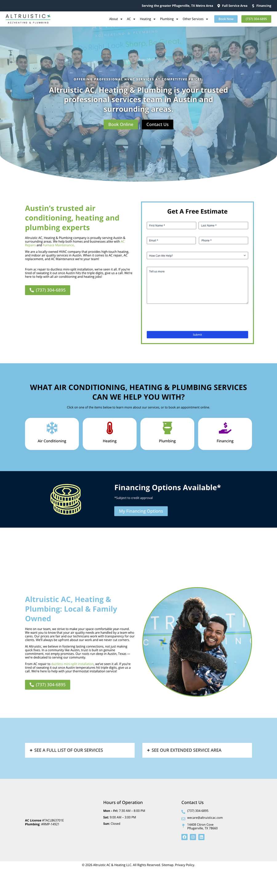Real premium hvac website design
