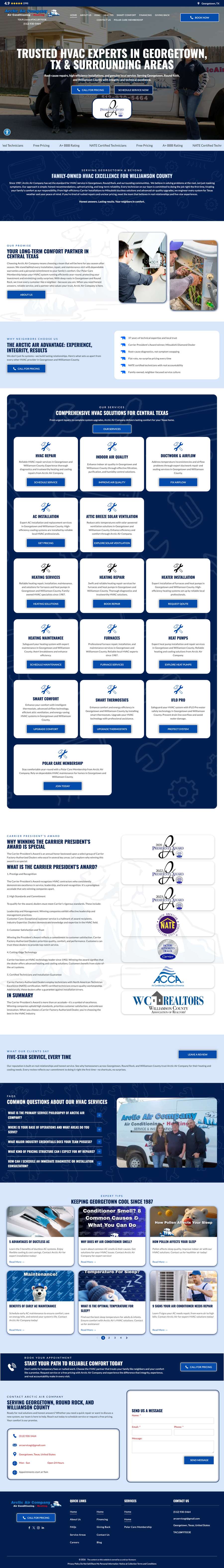 Real premium hvac website design