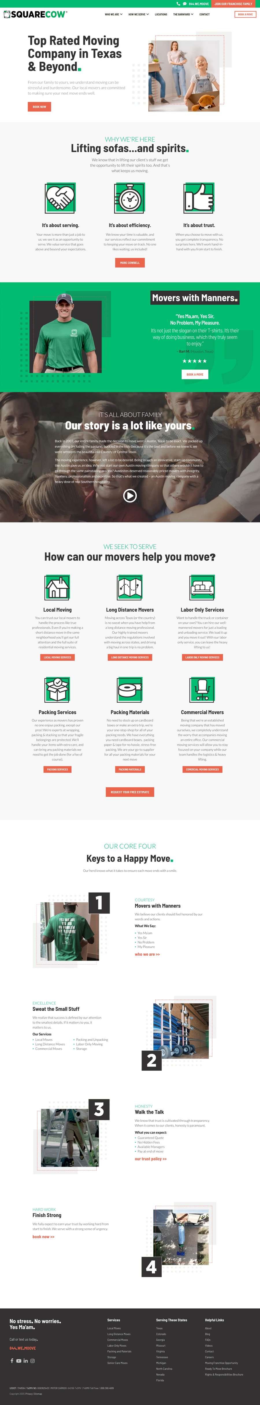 Real premium movers website design