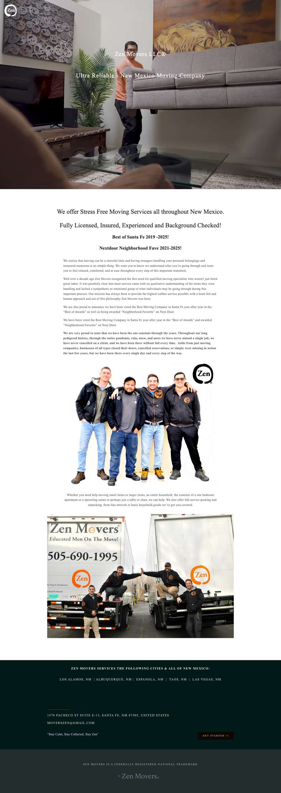 Real premium movers website design