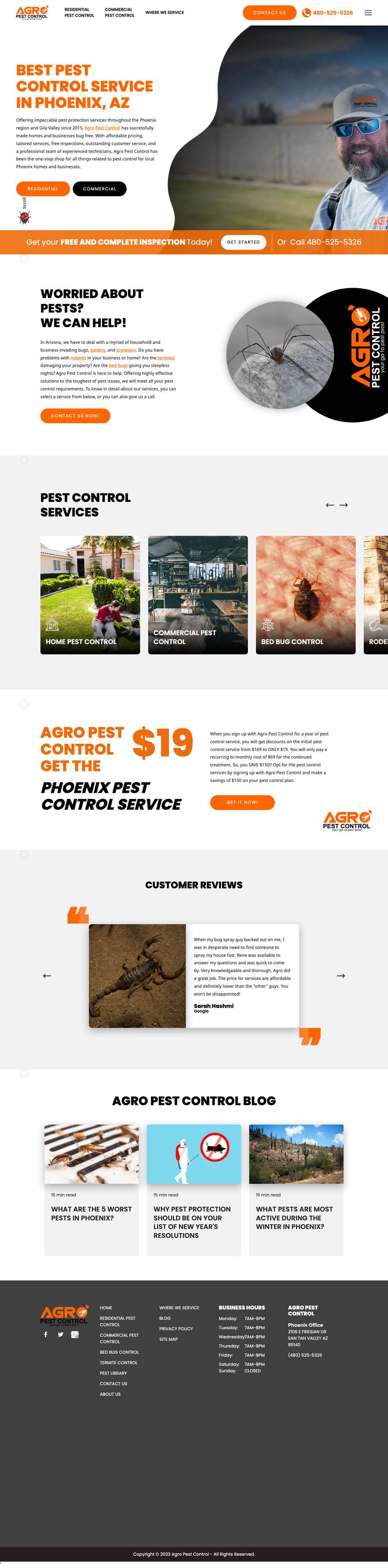 Real premium pest control website design
