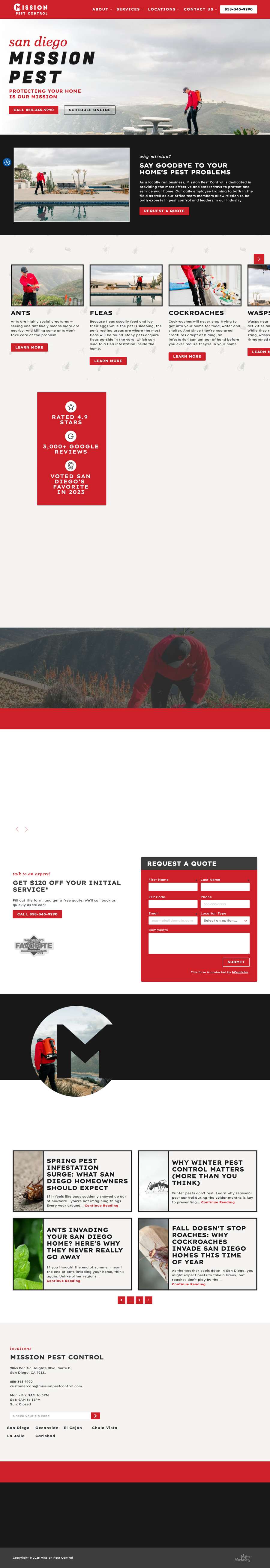 Real premium pest control website design