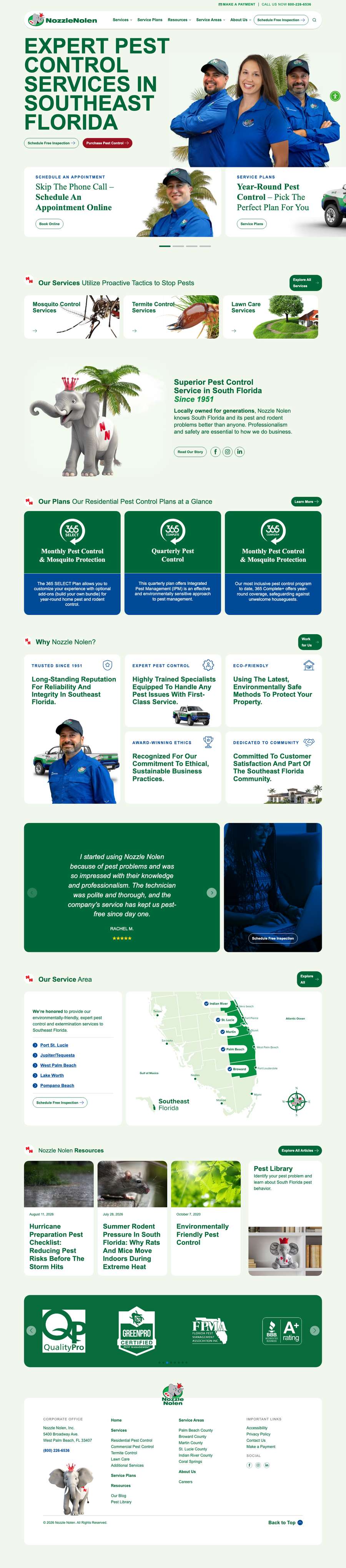 Real premium pest control website design