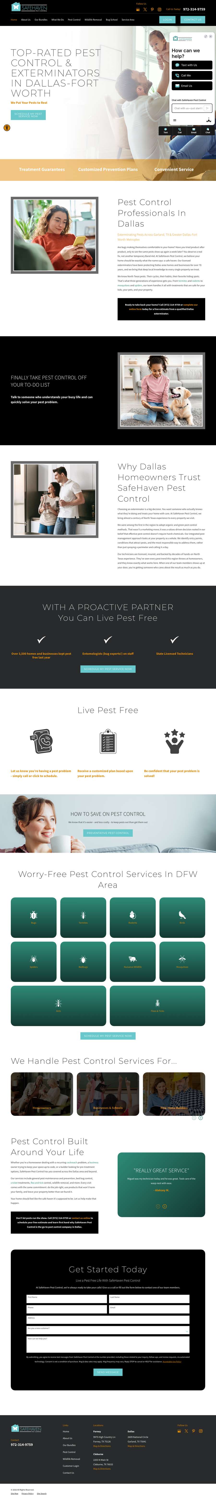 Real premium pest control website design