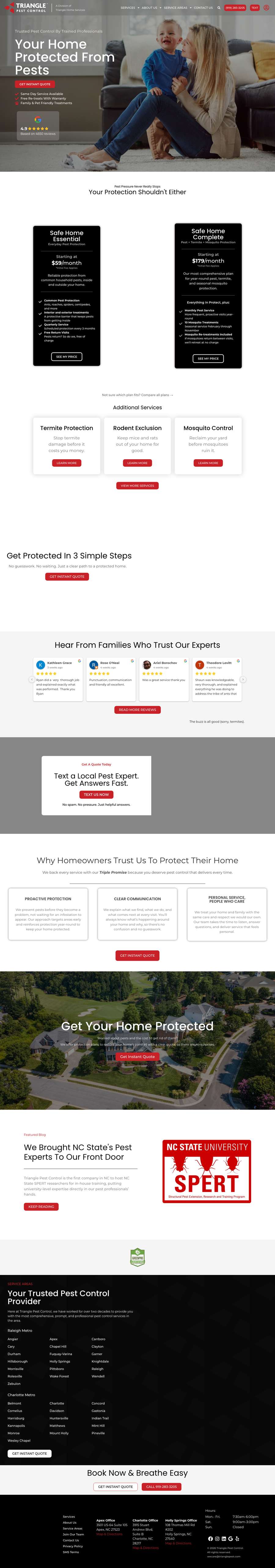 Real premium pest control website design