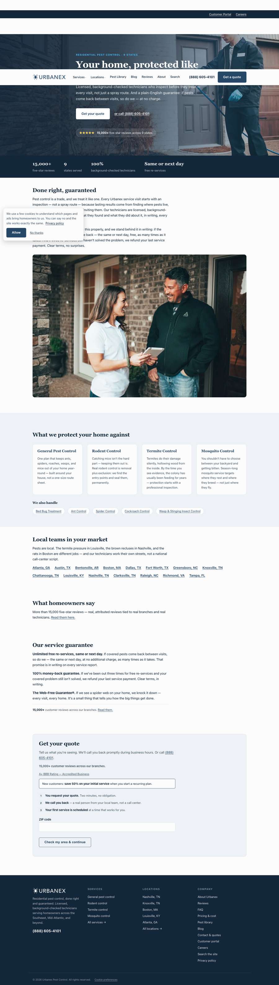 Real premium pest control website design