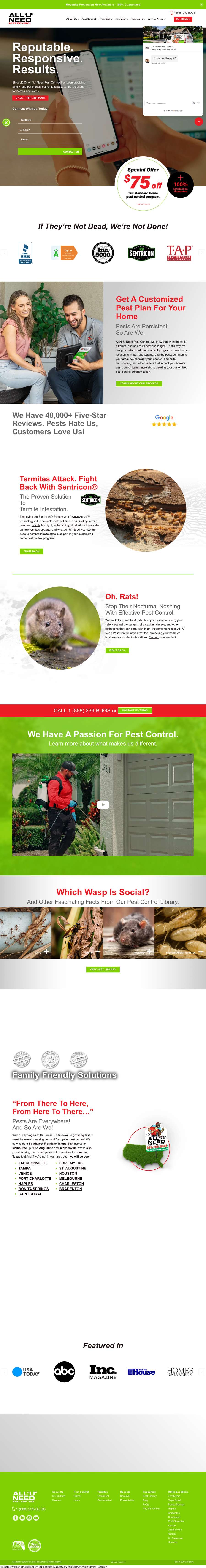 Real premium pest control website design