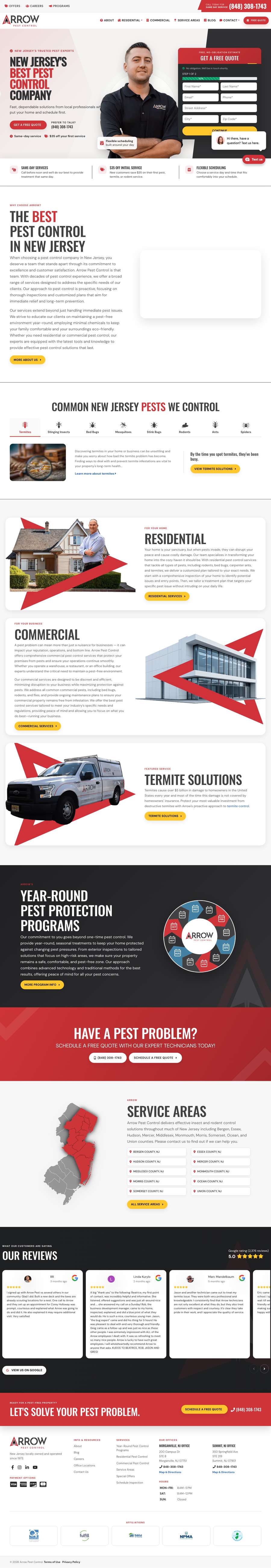 Real premium pest control website design