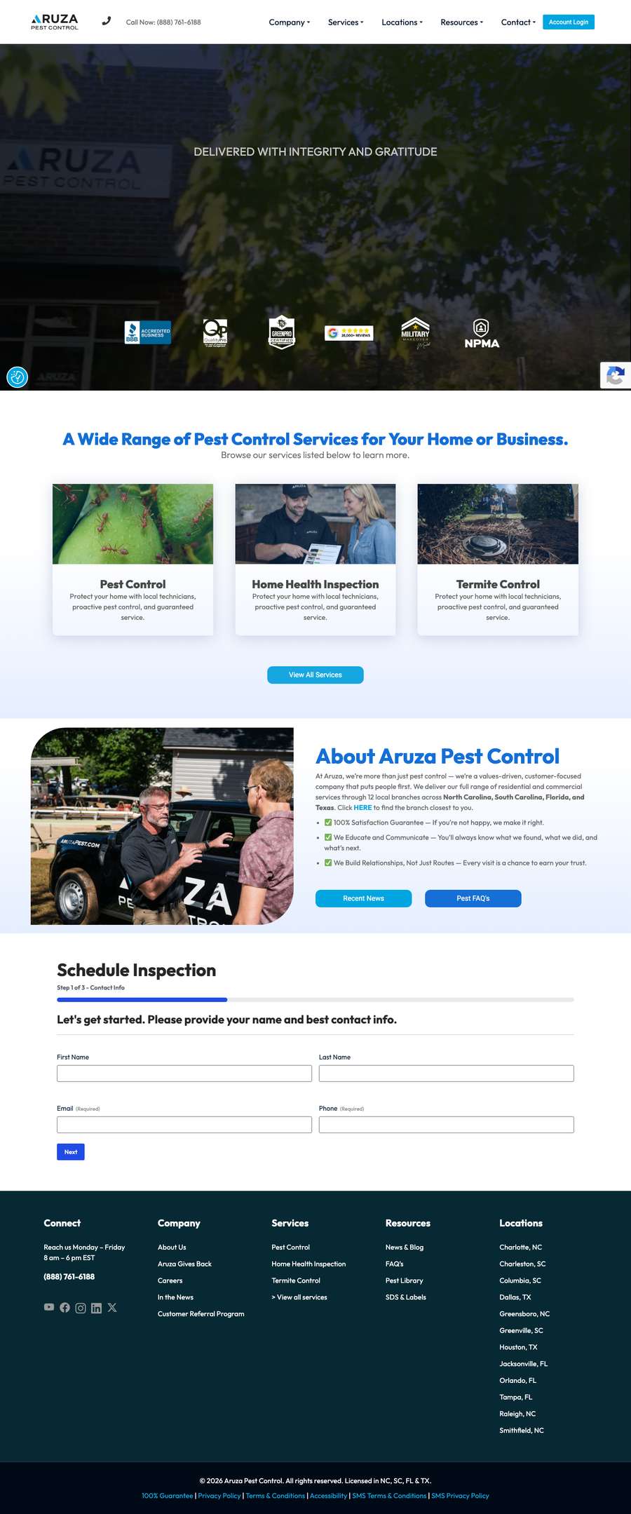 Real premium pest control website design