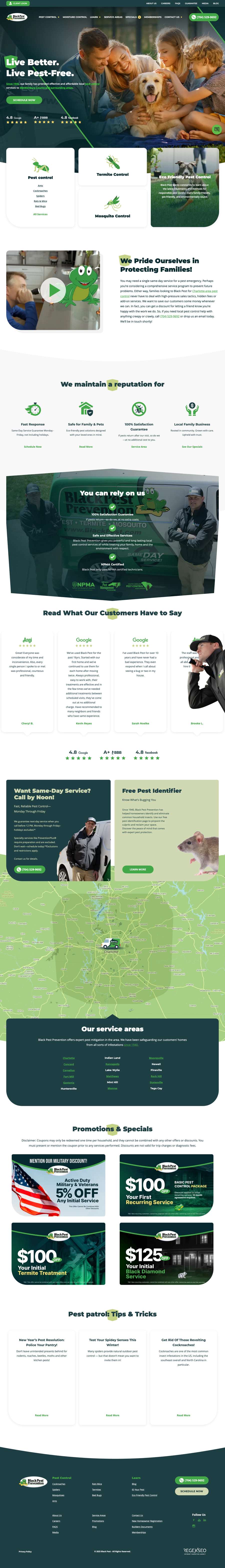 Real premium pest control website design