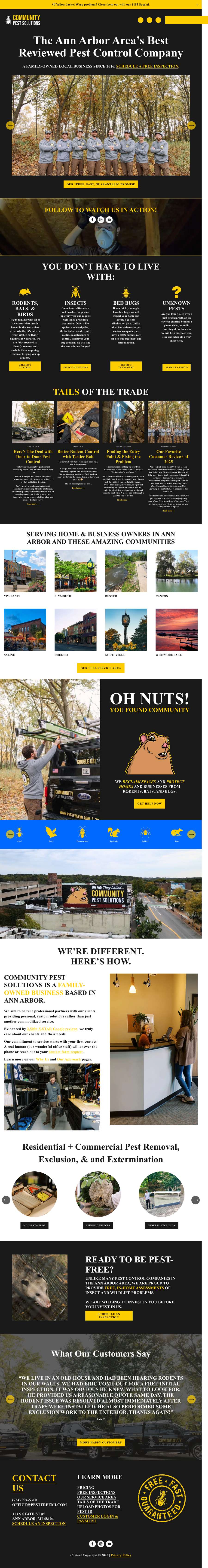 Real premium pest control website design