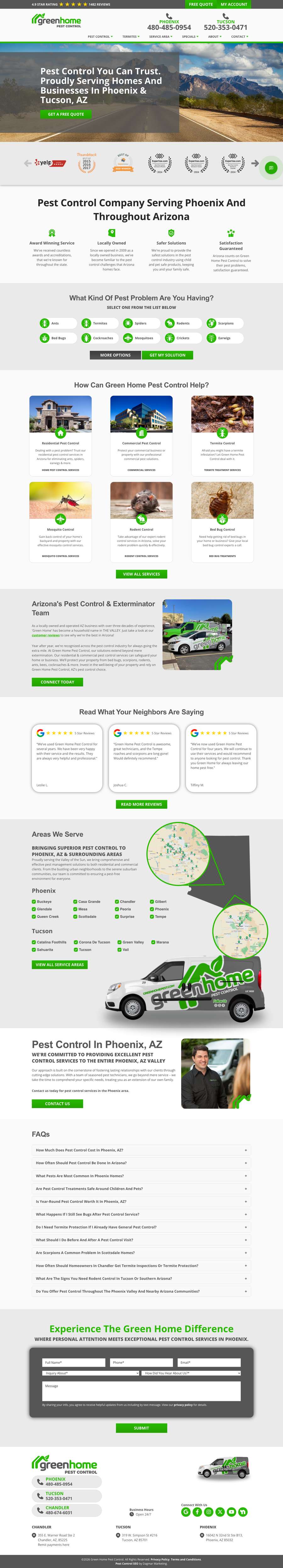 Real premium pest control website design