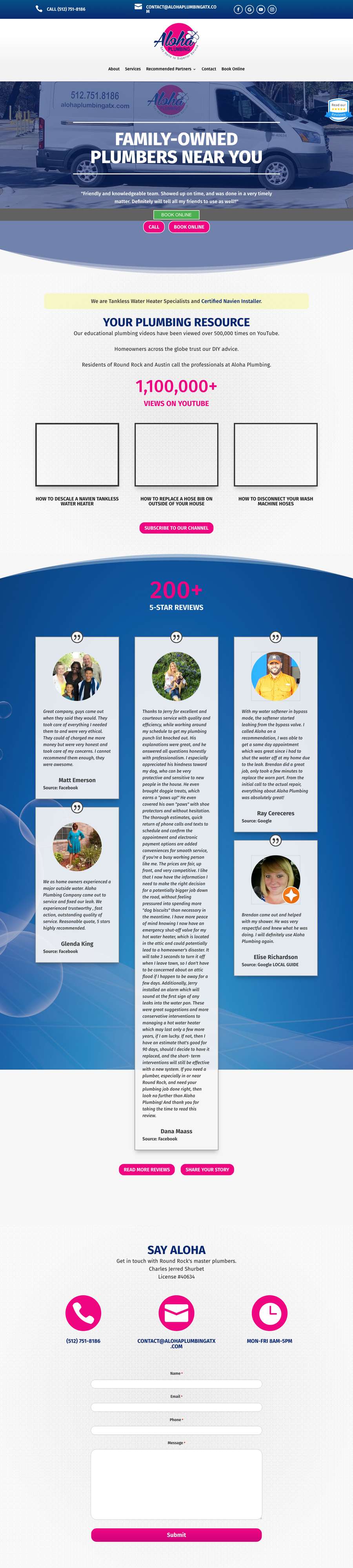 Real premium plumbers website design