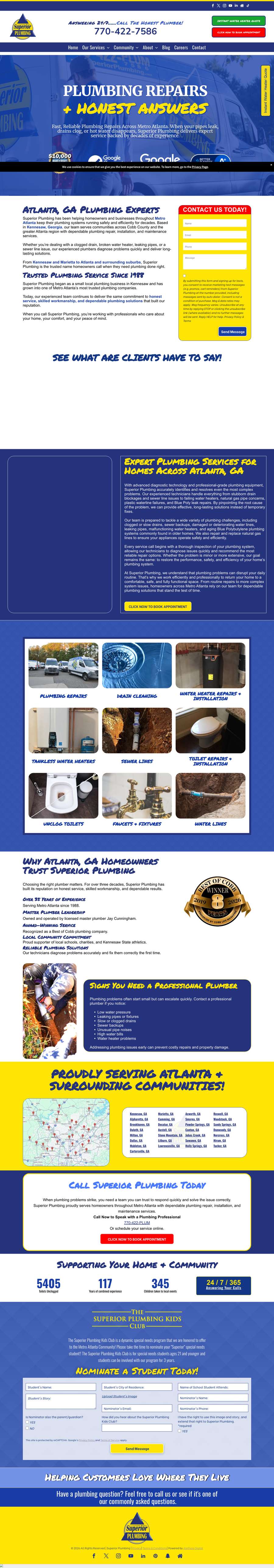 Real premium plumbers website design