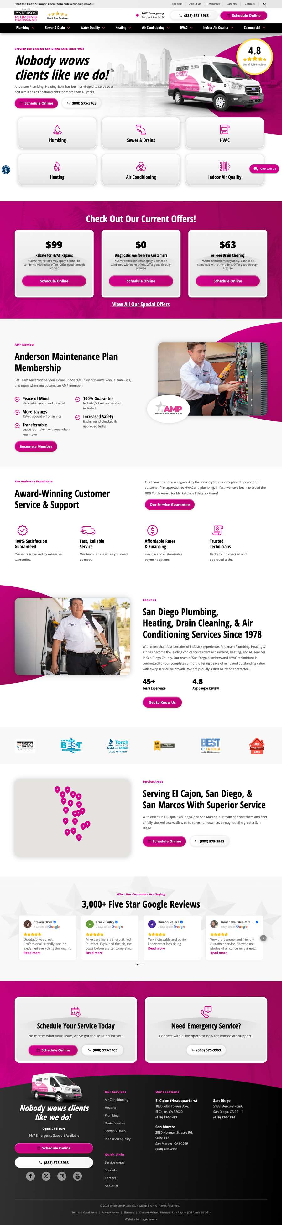 Real premium plumbers website design