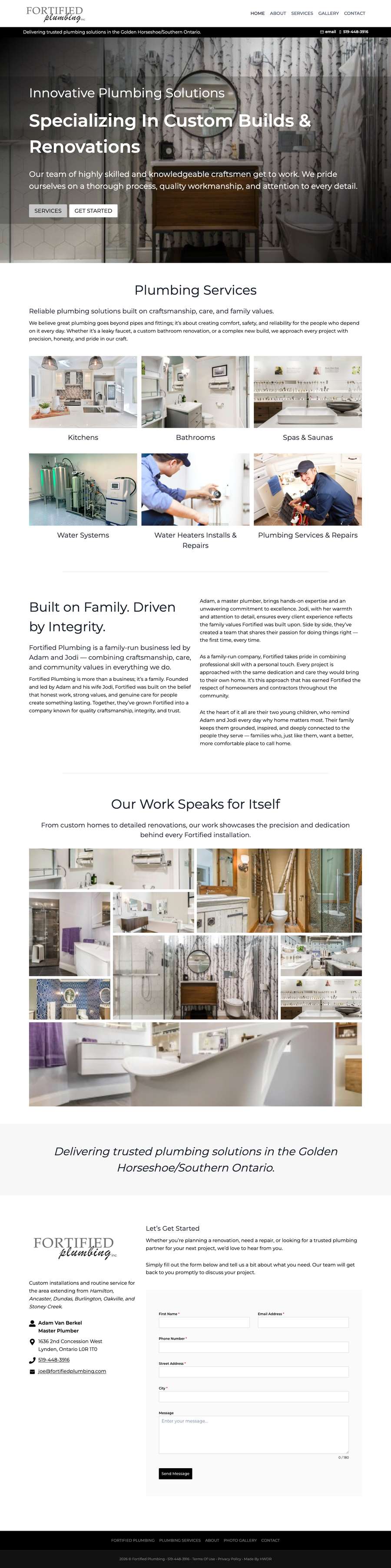 Real premium plumbers website design