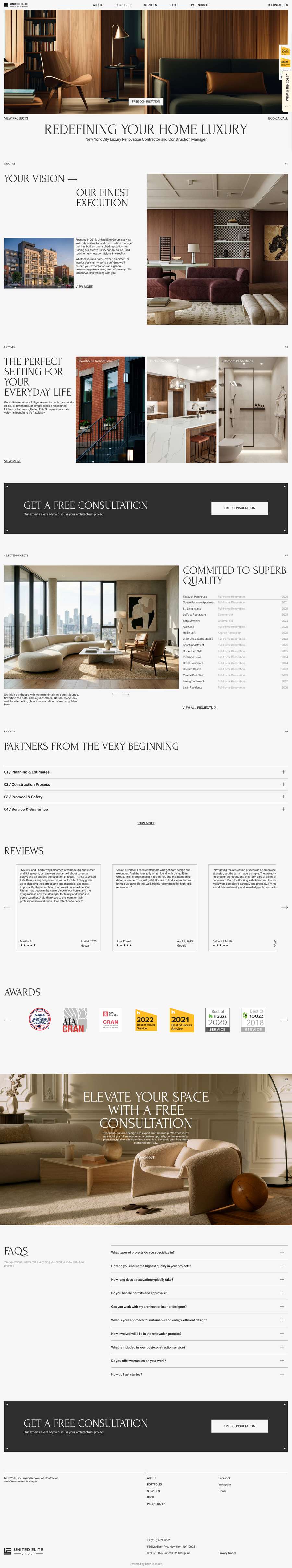 Real premium remodelers website design