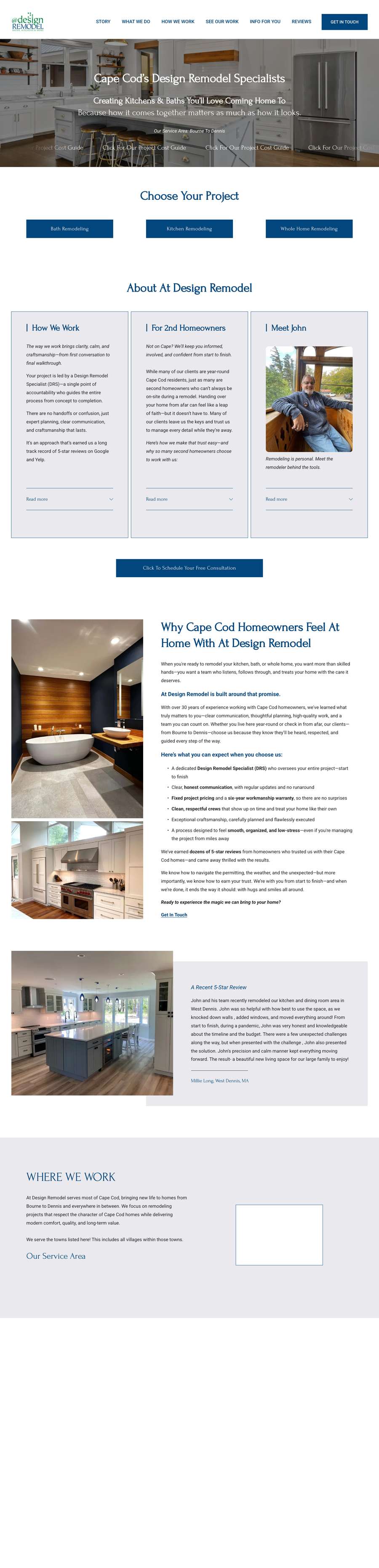 Real premium remodelers website design