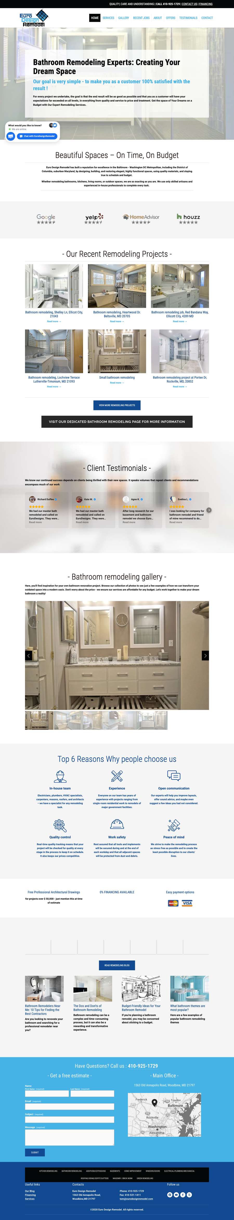 Real premium remodelers website design