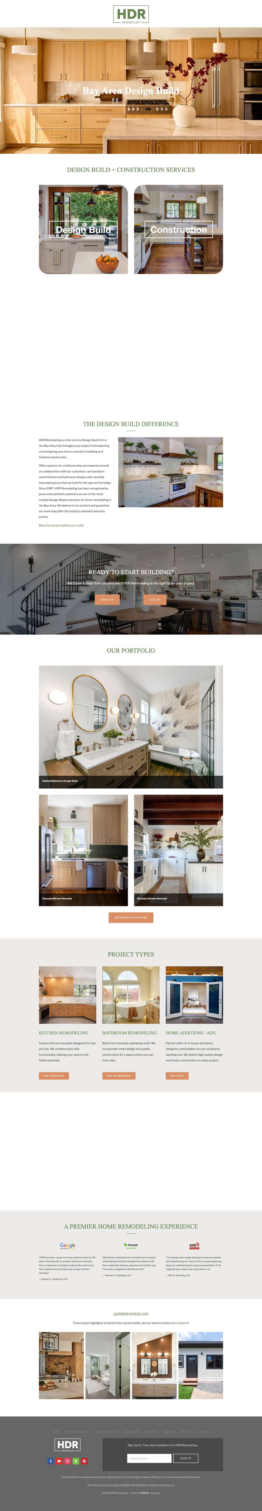 Real premium remodelers website design
