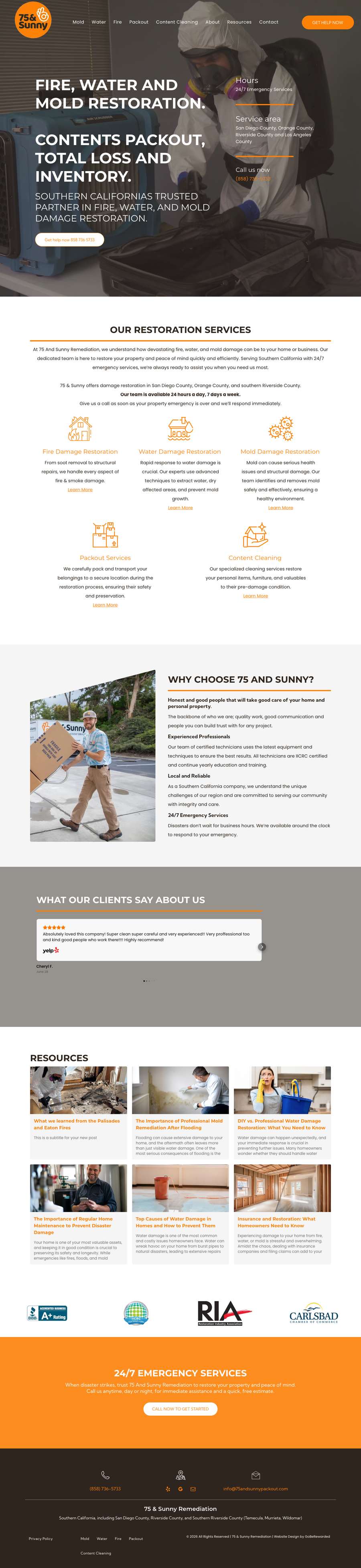 Real premium restoration website design