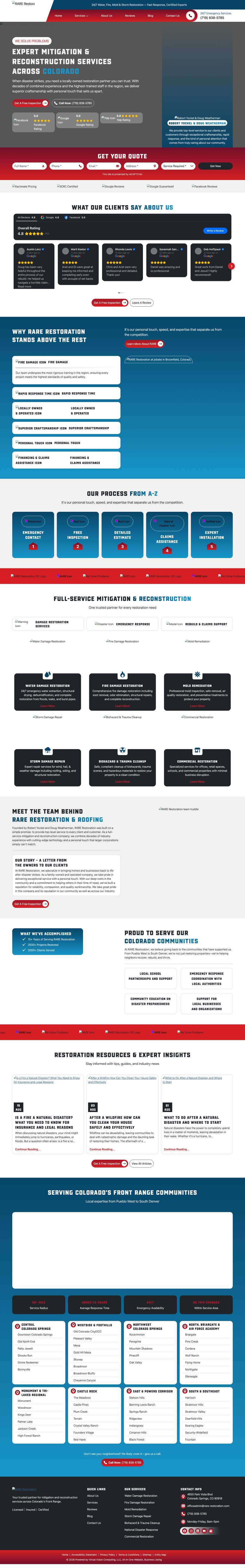 Real premium restoration website design